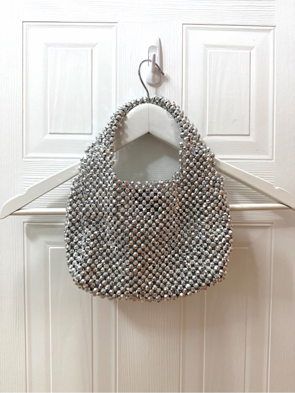 Target Silver Crystal Mini Shoulder Bag